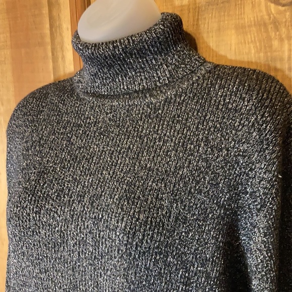 Worthington Black & Silver Sparkling Turtle neck sweater - Picture 4 of 10